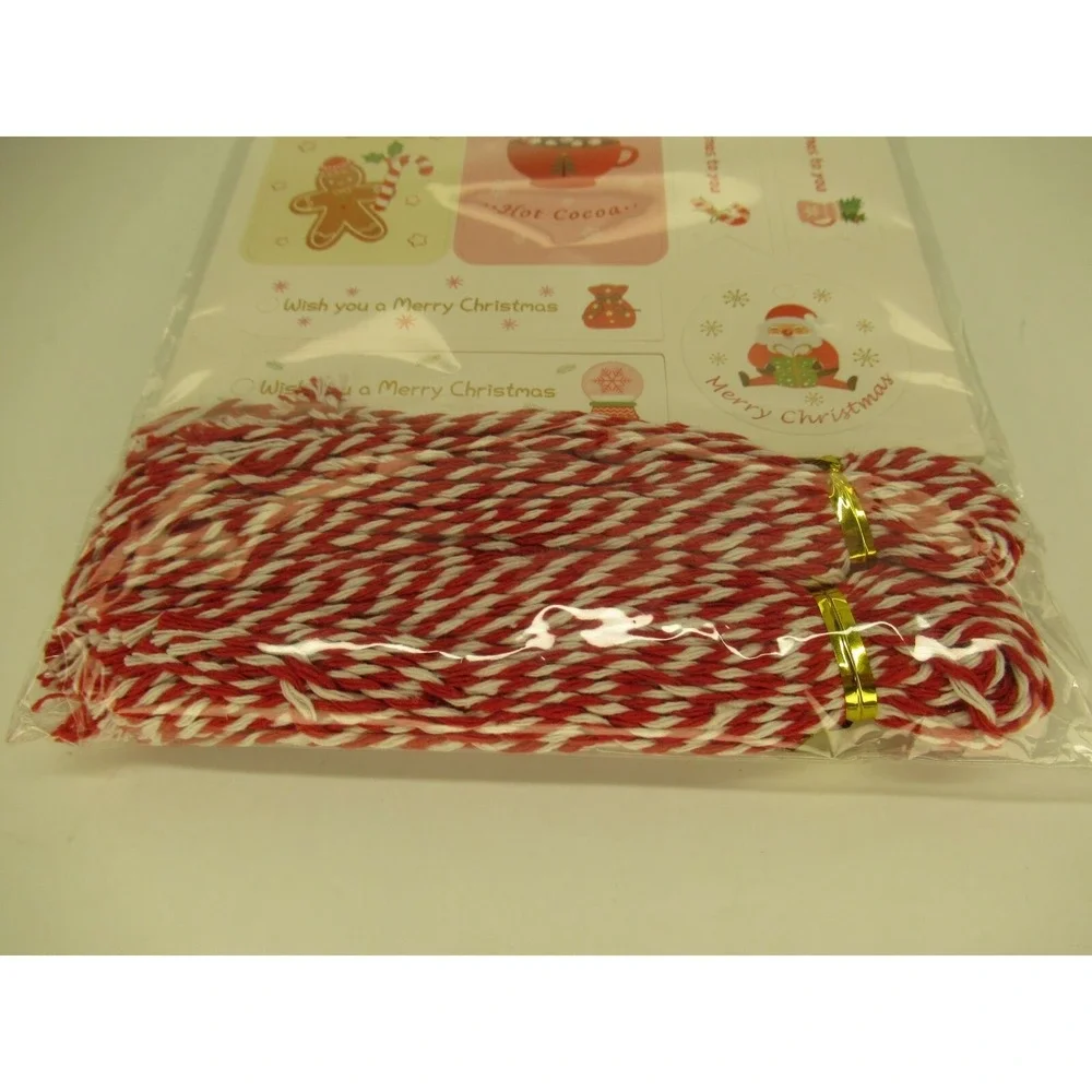 100 Pack Kraft Paper Christmas Gift Tags with Twine Santa Snowman Tree Hot Cocoa